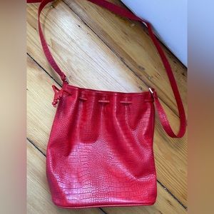 Red Bucket Bag
